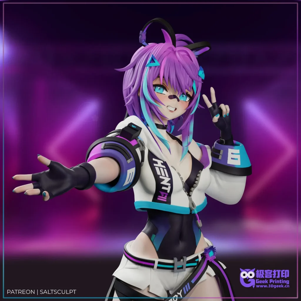 SaltSculpt Projekt Melody VTuber 3D 打印模型 STL-极客打印